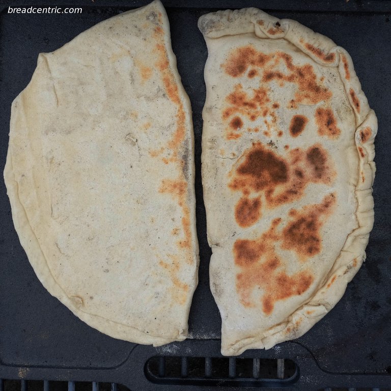 Baking the gozleme