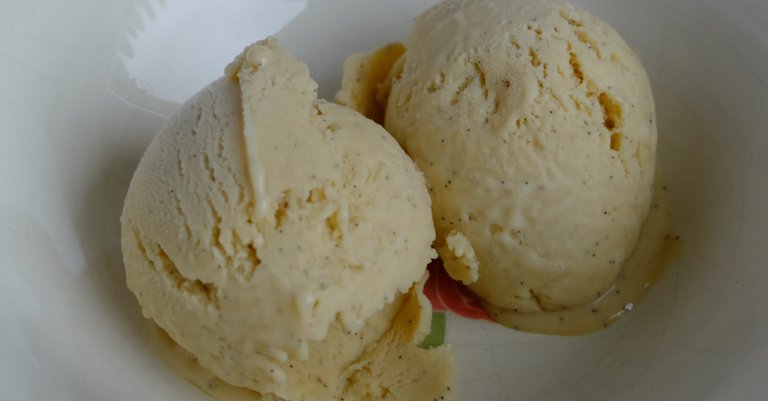 Vanilla-caramel ice-cream. Lody waniliowo-karmelowe