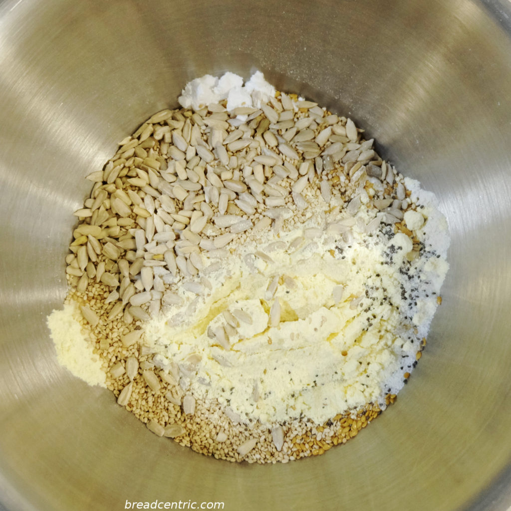 Dry ingredients before mixing