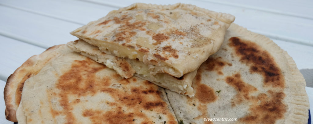 Gozleme with ruskie filling