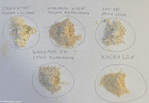 Different flour samples