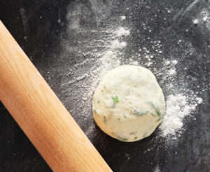 Jamie's flatbreads - rolling the dough