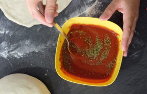 For sauce, use passata and add some Herbes de Provence, and maybe garlic if you like
