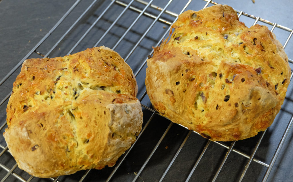 Cheese and onion soda bread